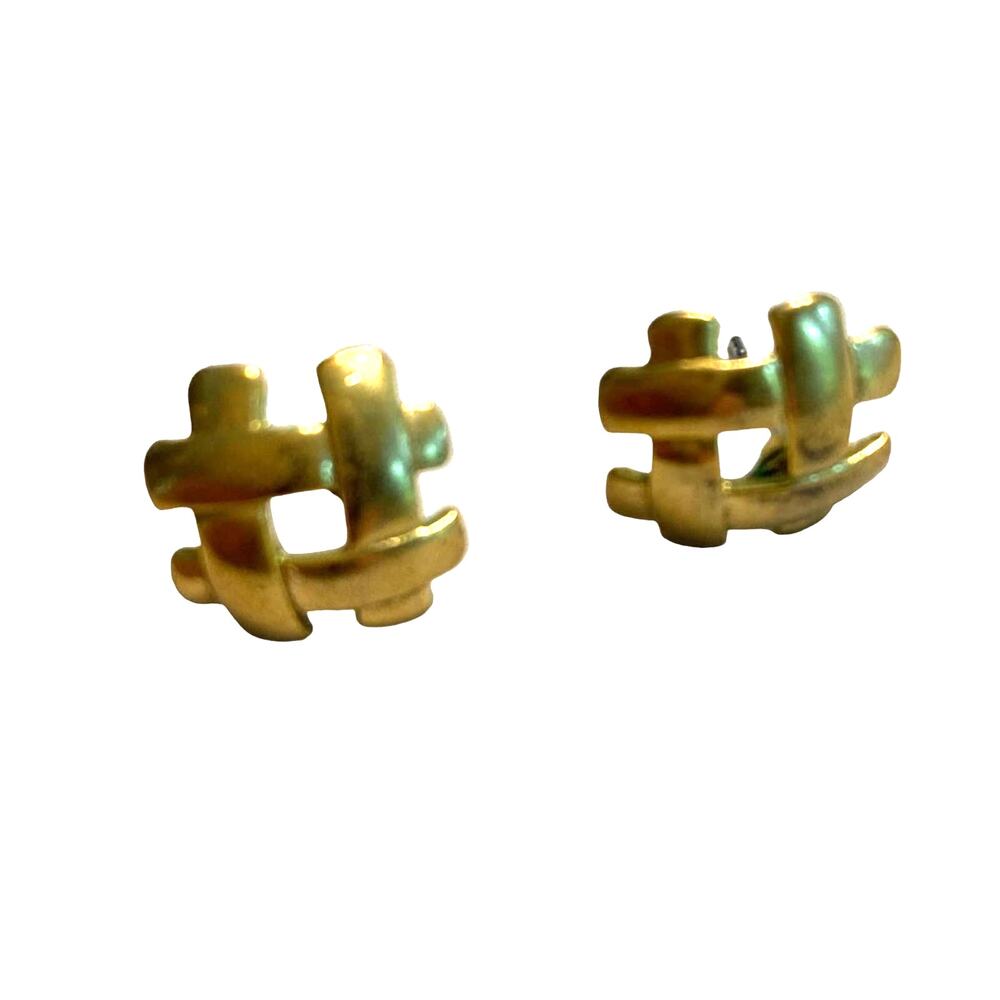 Gold Woven Earrings